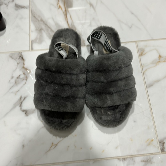 Ugg furry slides with heel strap - Picture 5 of 6